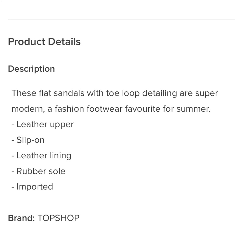 Topshop Flat Sandals - Picture 2 of 3